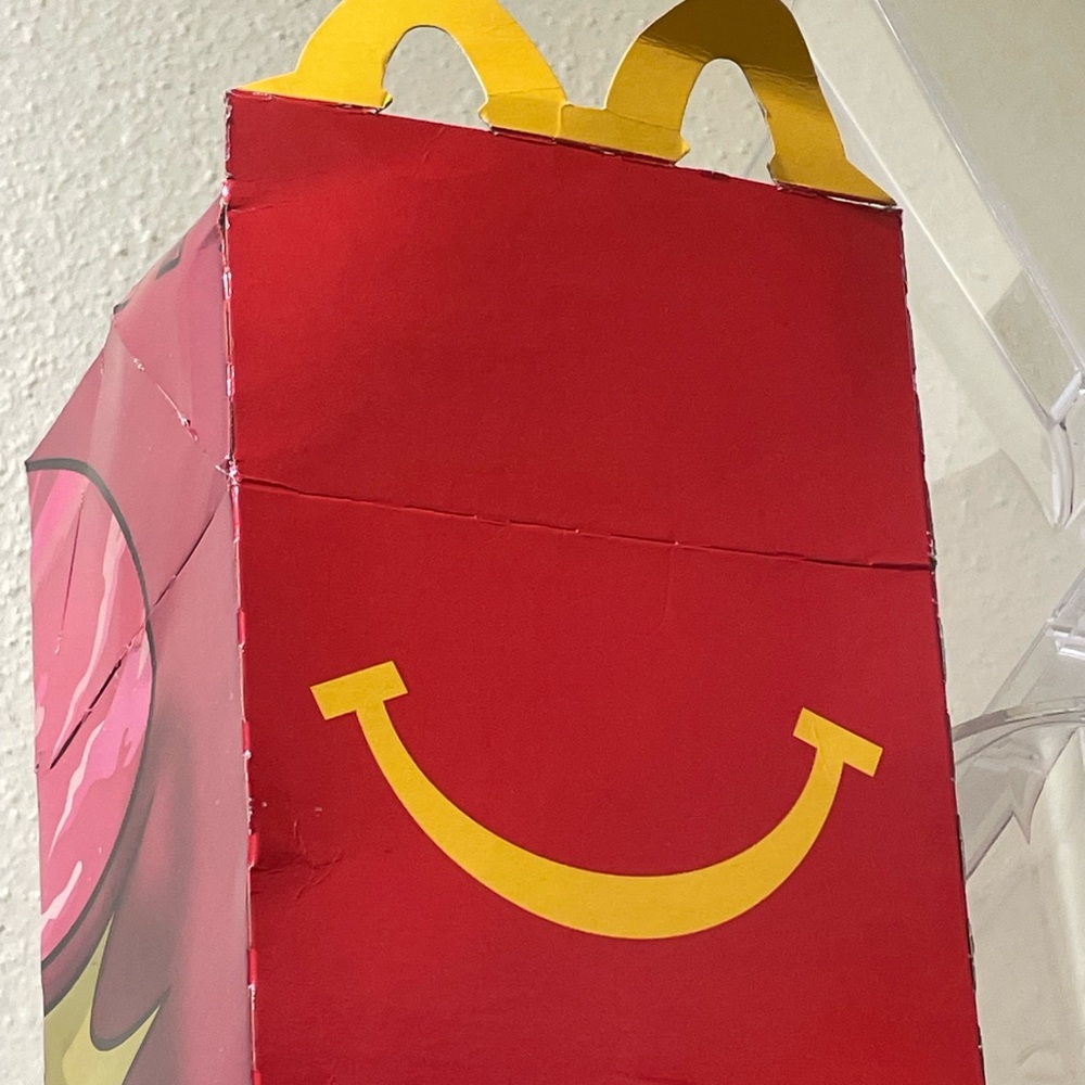 Mc Donald’s Red Happy Meal Box with Yellow Arches with toys